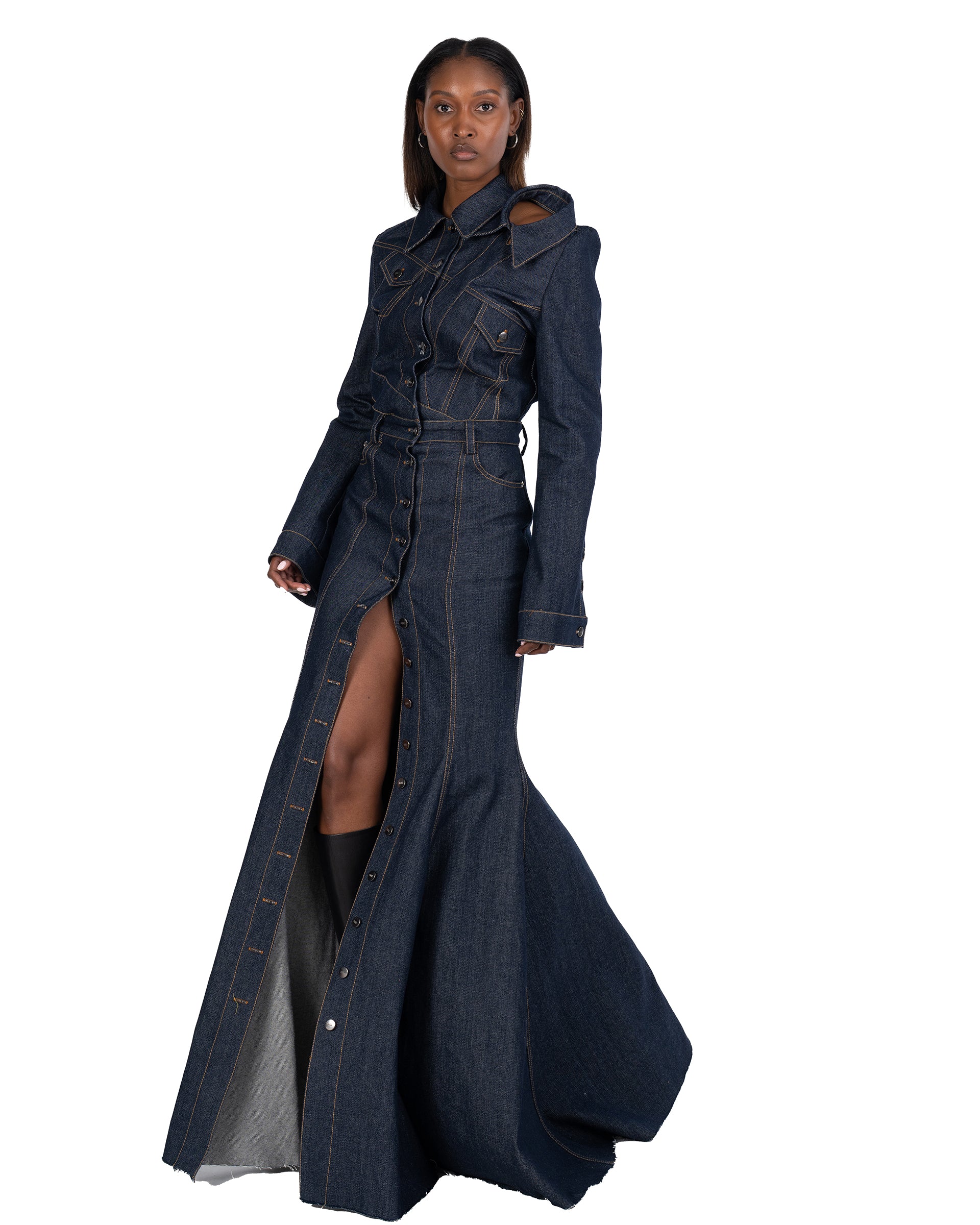 co denim dress CONJOINED – JAGNE microcategory:Party Dresses CECILY MAXI DRESS - Color:06 Blue